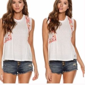 Free People Bohemian Embroidered Tank